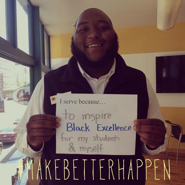 CityYearCLE's tweet photo. Meet @DEVO_CYCLE the fearless TL serving with the @CY_tarblooders team! #makebetterhappen http://t.co/zlAcFBa58y