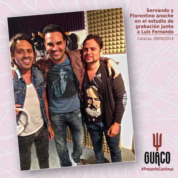 OficialGuaco's tweet photo. ► Servando y Florentino anoche en el estudio de grabación junto a Luis Fernando ←¡PRONTO!→ #PresenteContinuo Ψ #Guaco http://t.co/FCOGRM6TMD