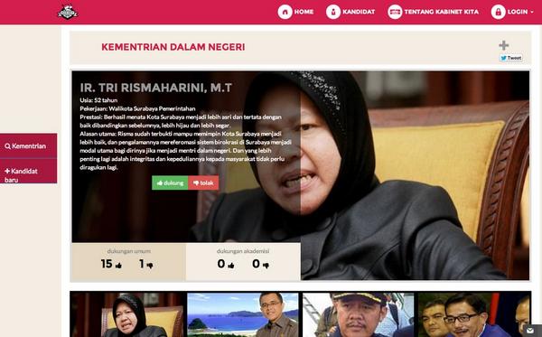 Ayo partisipasi! RT <a href="/KabinetKitaOrg/">Kabinet Kita</a>: Dgn login Twitter/FB, km bs vote/beri usulan kandidat di beta.kabinetkita.org