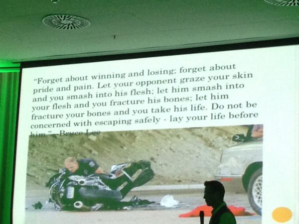 #developingem2014 #FOAMed #JonKerr #palliative "We are living a Bruce Lee philosophy of life."