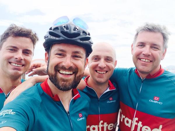 rob2d2's tweet photo. AWESOME: RT @craftedmedia: Over 800 miles cycled &amp; over £15k raised for @StElizabethHosp superb effort chaps #C2C2014 http://t.co/uJ7hOKK6Oi