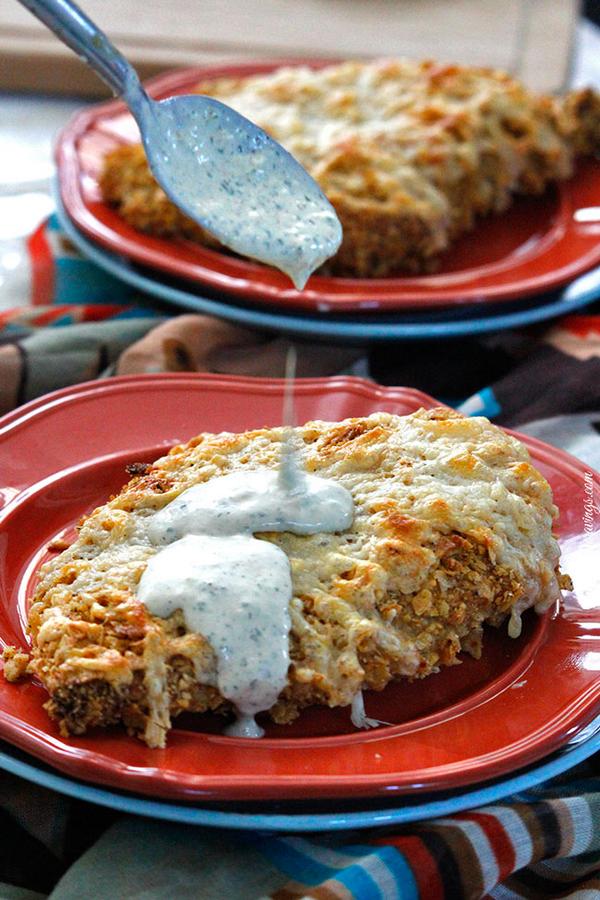 carlsbadcraving's tweet photo. Addicting as EVER! Smothered Nacho Chicken with Tomatillo Avocado Ranch - http://t.co/NAb9pufMOY #nachochicken http://t.co/ptoddYijuH