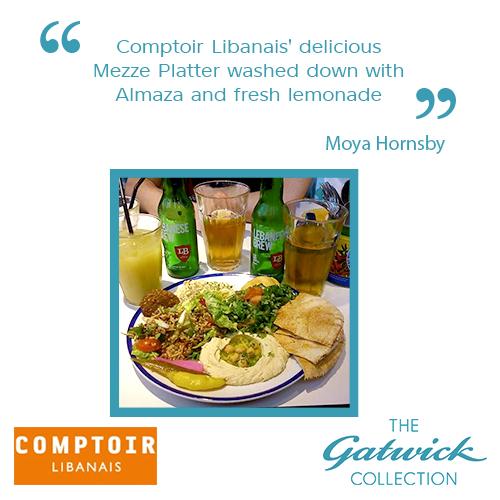 Gatwick_Airport's tweet photo. Congrats to our 5th #TemptedBeforeTakeoff winner, Moya! She wins a £50 Gatwick voucher with this @ComptoirLibanai pic http://t.co/HzGsCwmBH1
