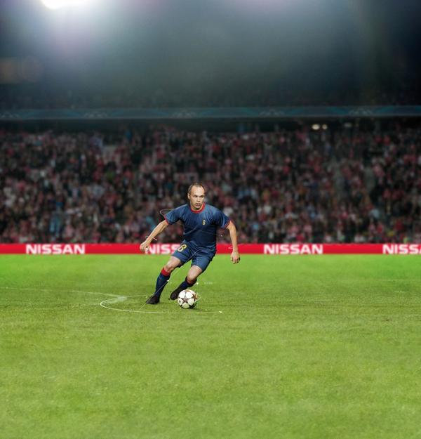 Nissan's tweet photo. .@andresiniesta8 is coming by to get his very own #Nissan #Pulsar today. Stay tuned with #NissanLIVE! #genius http://t.co/J9GP8Msn18