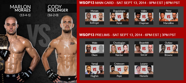 MauroOranges's tweet photo. #WSOF13 @MMARLONMORAES @CodyBollinger @CaldwellKeon @ozzymma1 @TheBeastChapman @TeamFrankieP @TommyMarcellino http://t.co/agpsXgkhdK