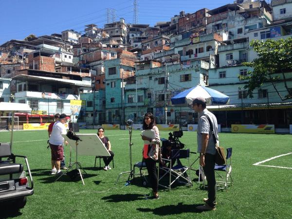1douggray's tweet photo. Morro da Mineira favela in #Rio getting ready for its big day - @Pavegen and @shell helping #makethefuture http://t.co/DKGtdcsR15