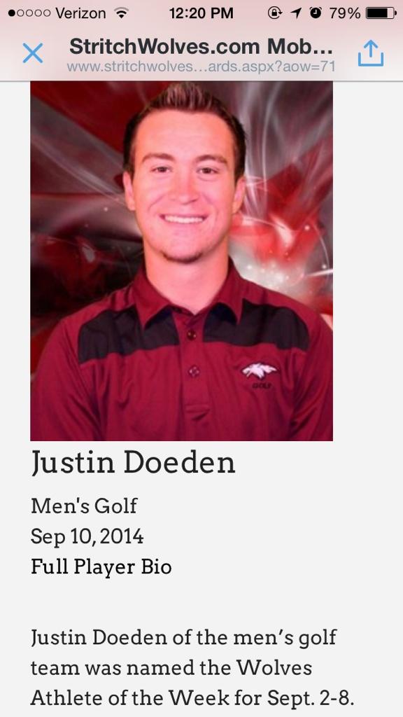 nicoledoeden's tweet photo. Awe, how cute... @jdoeden11 is Athlete of the Week! @StritchWolves #goodworkbrother #KeepGrinding β³οΈπ http://t.co/vD3qTD58rt
