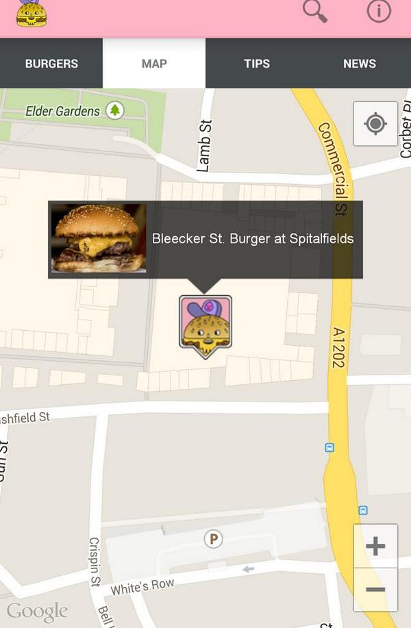 We're on the map and on the app @Burgerapp @oldspitalfields