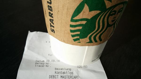 Suomalainen lähimaksukortti toimi Berliinin <a href="/Starbucks/">Starbucks</a>'issa kuin unelma. #NFC #Ålandsbanken #lähimaksaminen