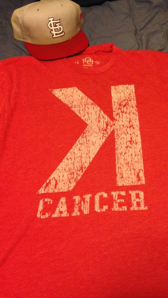 JMotte30's tweet photo. Nice RT @fieldsadream: My @JMotte30 #KCancer14 shirt arrived a day early. Like opening presents on Christmas Eve! http://t.co/icoSQYzxuh