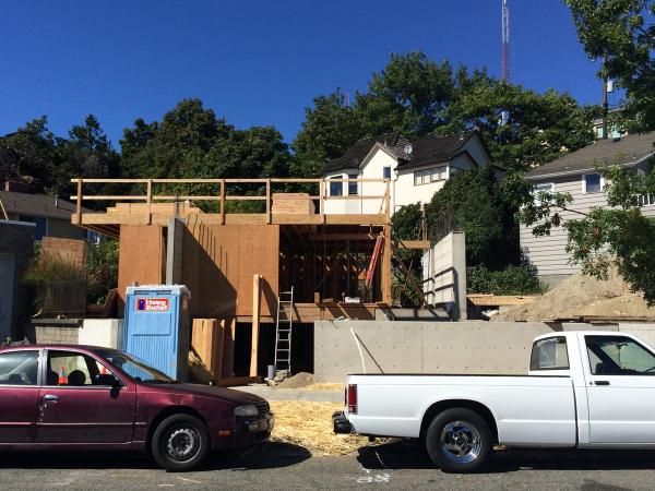 buildllc's tweet photo. Construction moving right along on Queen Anne...http://t.co/8lAuilHaNd #BUILDbuilds #modernism #construction http://t.co/OC50urE8VY