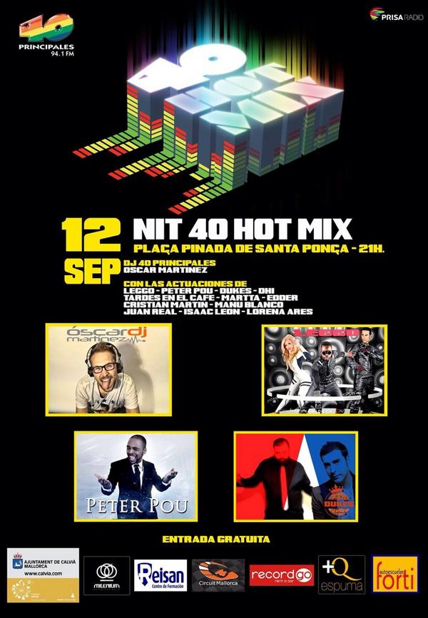 LorenaAres's tweet photo. Que poquito queda ya... #Nit40HotMix @Los40Mallorca @DHIoficial @Peter_Pou @oscarmartinezdj @JuanRealoficial http://t.co/IrgP47o9XR