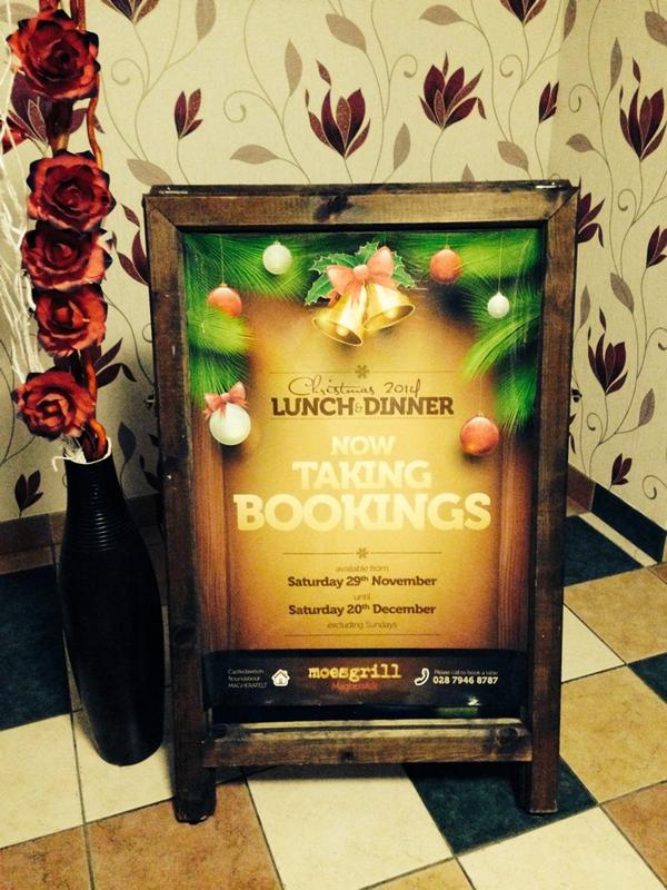 Too early?? Never..... Book your Christmas party early to avoid disappointment ☎️ 028 79468787 #MoesGrillMagherafelt