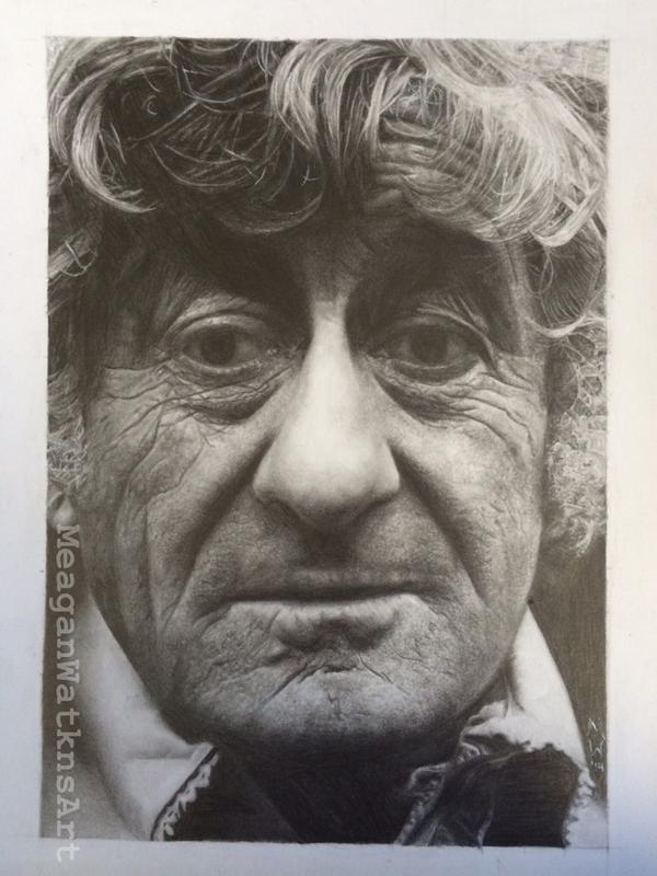 Sea6of6Madness6's tweet image. Finally finished!!!!! Graphite drawing of Jon Pertwee