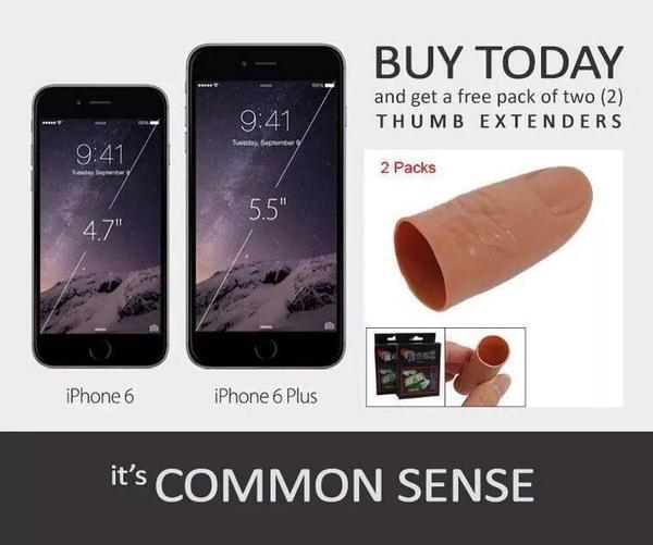 iAzaleea's tweet photo. So, you think iPhone 6+ might be too big for you ? http://t.co/2EmowIQL9V