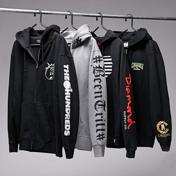 PacSun's tweet image. Get down in the new zip ups from @thehundreds @beentrill @nickydiamonds + Crooks &amp;amp; Castles: psun.co/DLhk