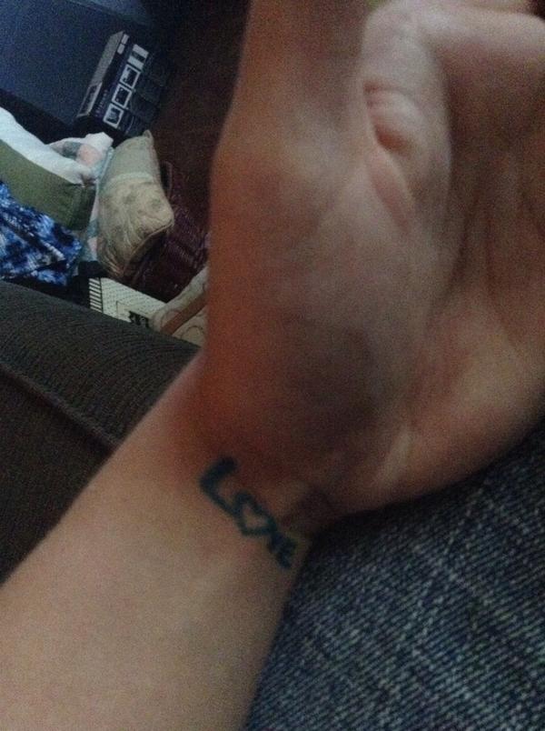 I didn't know today was #SuicideAwarenessDay so I wrote #love on my wrist in support & will have the banner up