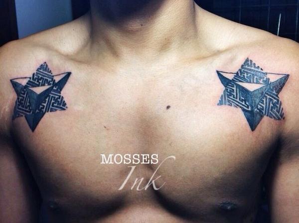 Finally done !!! Costum tattoo TRIANGLE @fakyazam . Artist by @shapienrbtz08 . And thanks for believe #mossesink