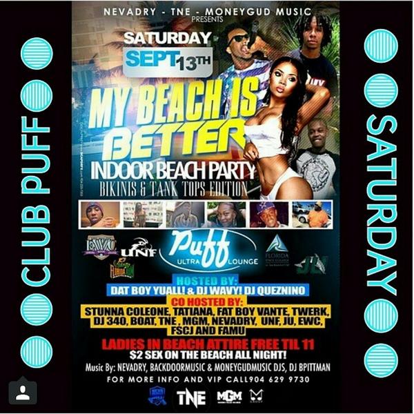 Team_NevaDry's tweet photo. Bikinis &amp; Tank Tops + Club Puff = #MyBeachIsBetter Saturday! @WAVY904 @DATBOIYUALL http://t.co/PTZRgwUNPU
