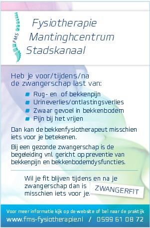 We zijn gestart met Zwangerfit! voor info bel 0599-610872 of mail naar
info@fms-fysiotherapie.nl