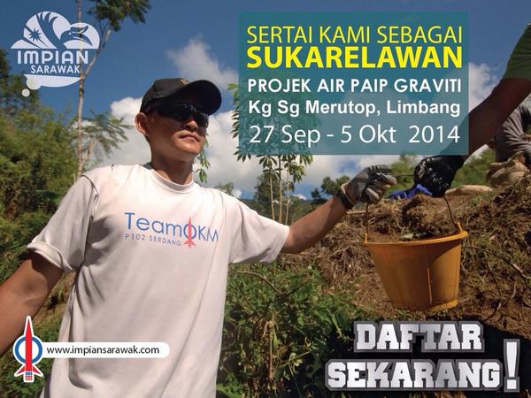Water gravity feed project for @ImpianSarawak in Limbang, Sarawak from 27th Sept to 5th October. Please join!