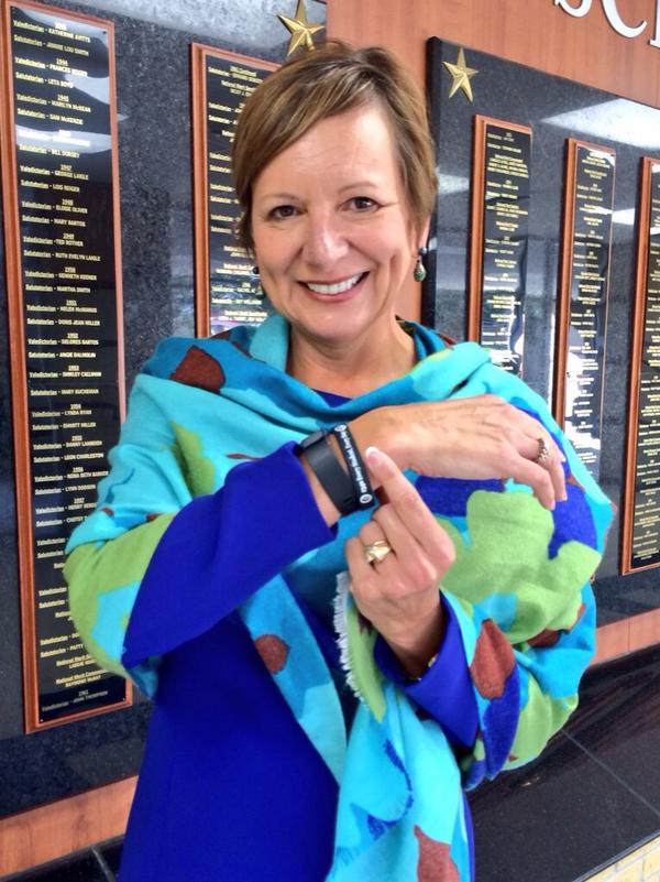 <a href="/accnews/">NewsAcc</a> President Albrecht was spotted at Alvin HS wearing her <a href="/AlvinISD/">Alvin ISD</a> “Every student, every day” wristband.