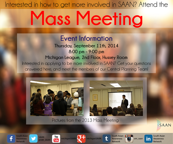 UM_SAAN's tweet photo. Mass Meeting tomorrow! Get all the details on the SAAN apps! Meet us individually! #saanweek2014 #saanrisetosaanset http://t.co/lFkakUnEpc