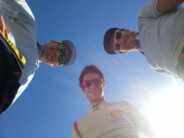 HMSGOfficial's tweet photo. Welcome to @RallyAustralia ! @thierryneuville @ChrisAtko @HaydenPaddon #WRC http://t.co/8yW7y8Ncdk