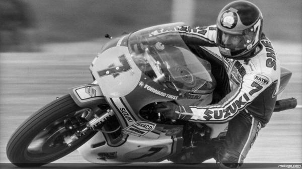 MotoGP's tweet photo. Remembering Barry Sheene, who would have turned 64 today. Photo from 1976, the year of his first 500cc World title. http://t.co/mYcwqrCurm