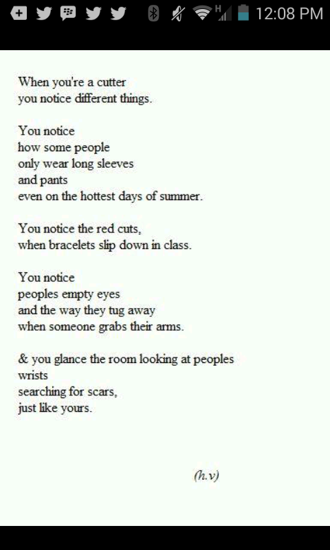 ProAnaNoww's tweet photo. When you're a cutter http://t.co/PPRHe2w3jP