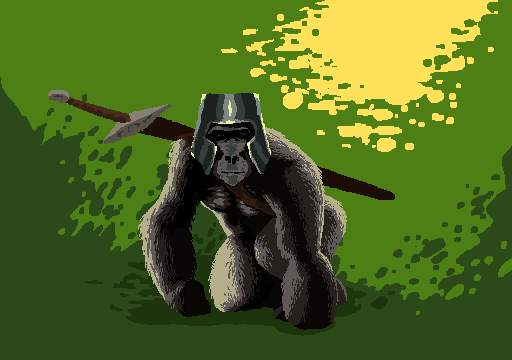 oniriumgames's tweet photo. @Pixel_Dailies if you ever feel unsafe in the wild... #ApeKnight! http://t.co/fJYminTxST