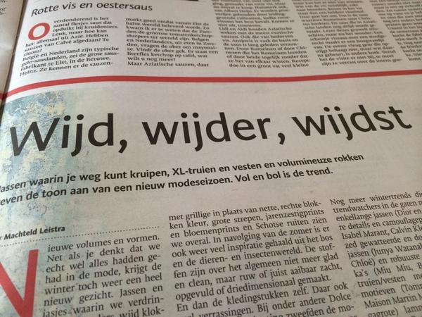 jetscholtens's tweet photo. Lees net in de krant dat we onze "Margiela"-trui nog een winter aan kunnen qua mode....
(@liddieaustin - fijn toch?) http://t.co/otBOqJIAXP