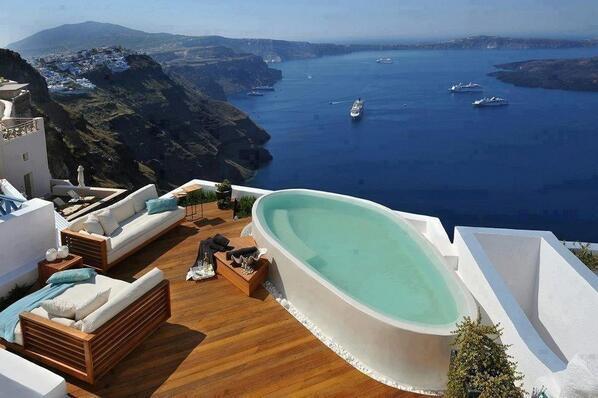 _Paisajes_'s tweet photo. Hermosa vista al mar en Grecia. http://t.co/xZ7pGBtU3d