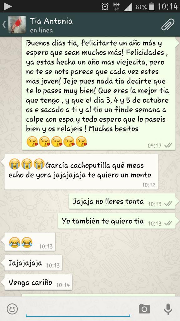 Claritaromero94's tweet photo. Hay lo que quiero a mi tia !! 😍😍😍 http://t.co/I75ZIeevHS