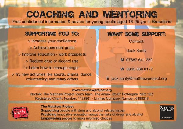 momentumnorfolk's tweet photo. Free Coaching &amp; Mentoring advice for 16-25yr olds in the Broadland District area with @MatthewProject &amp; @BroadlandYAB http://t.co/SEIErgJuex