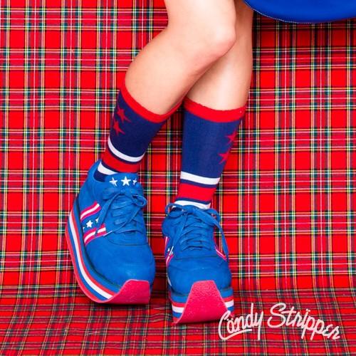 明日入荷♡星とソールの切り替えがポイントのスポーティなハイソール 