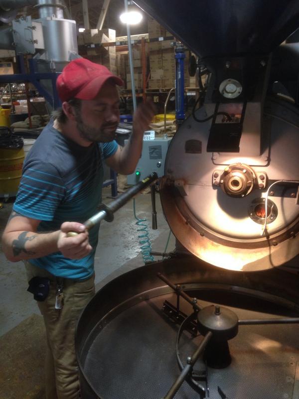 MetropolisRoast's tweet photo. @misterbuckets roasting our Ethiopia Adado! http://t.co/dsP7zPJif9