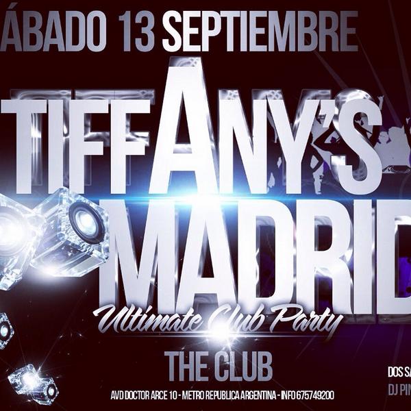 TIFFANYSMADRID's tweet photo. SÁBADO TIFFANYS MADRID

Botellas a 100 euros

Chicos 2x15 hasta las 2

Chicas gratis hasta las 2 

625220013 http://t.co/eeBpySTH0A