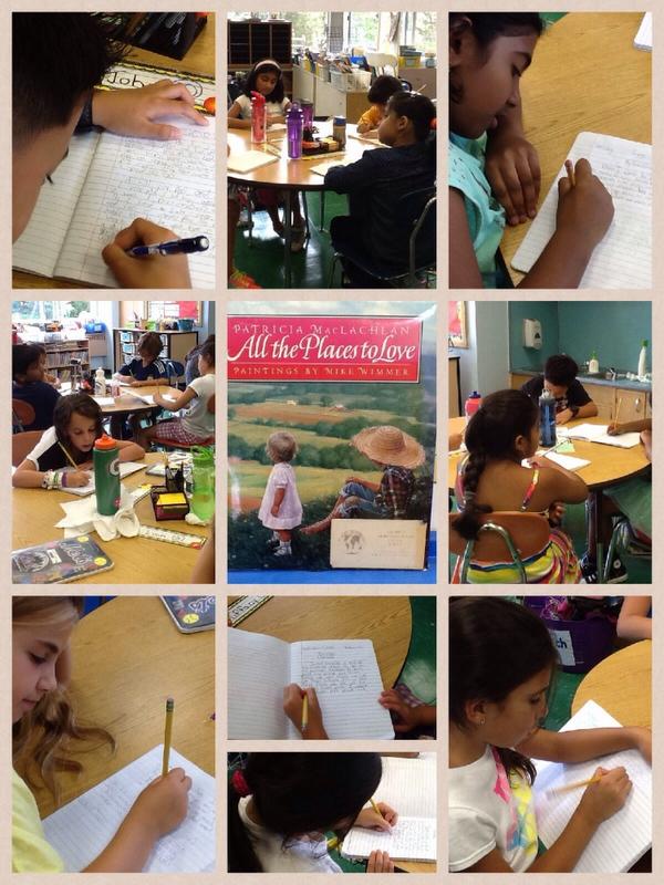 mongiovimoore's tweet photo. Our first Writer's NB entry! We all have special places to love! #CantiagueElementarySchool @TonySinanis http://t.co/szKaKblLKx