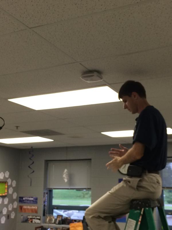 edutechnoranger's tweet photo. Wireless install at @BinghamBlazers Going Well. With @NickBoultonISD #ISDstrong #isdtechpride http://t.co/nLGBX9EaKw
