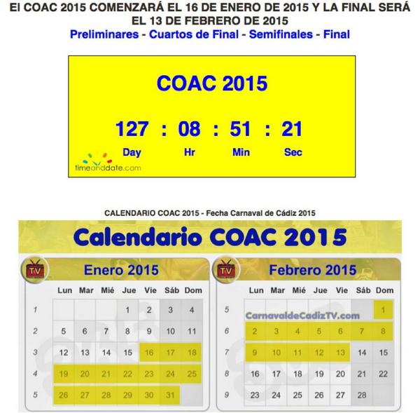 Teere93's tweet photo. "@carnavaleando4: Calendario del #Coac2015 RT http://t.co/JQgqdfNMZS"