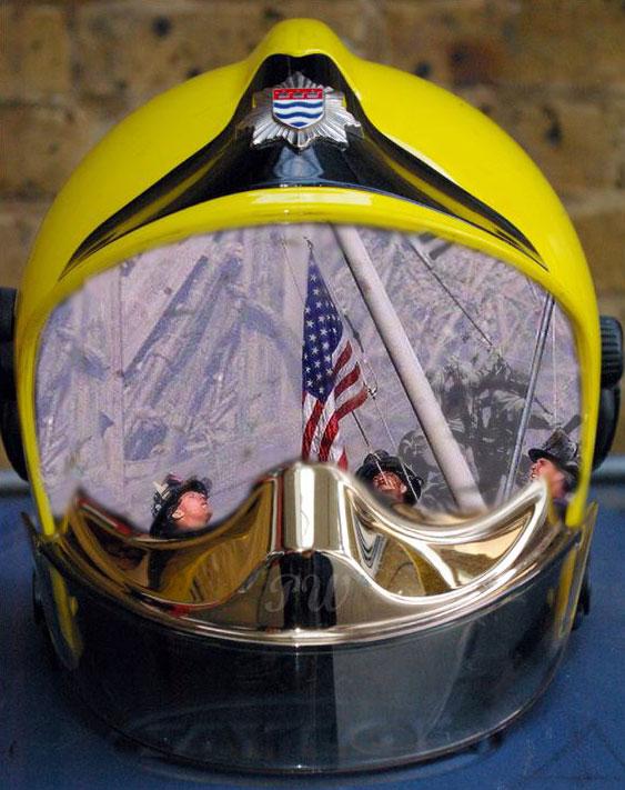 LondonFire's tweet photo. We'll never forget those who lost their lives on 9/11 &amp; all firefighters who died in the line of duty #911anniversary http://t.co/IbXiAigXrS