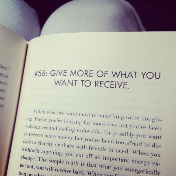 GabbyBernstein's tweet photo. Miracle moment in the back of my uber on my way to a meeting. Give more of what you want to receive. #MiraclesNow http://t.co/yCkvOGB77R