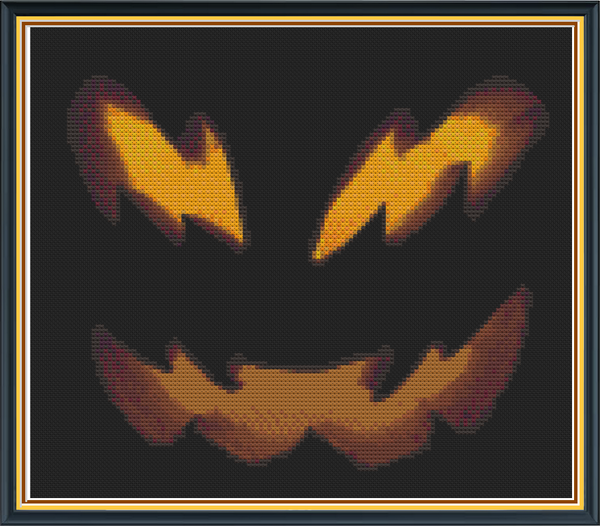 PixelStitchStdo's tweet image. Halloween Jack O&apos;Lantern Face Cross Stitch Pattern etsy.me/1pLM5uq #CrossStitchPatterns #NeedleworkPatterns