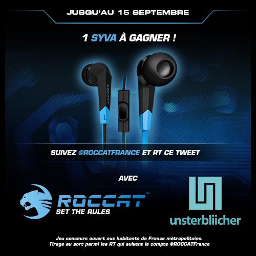 Unsterbliicher's tweet image. Les copains de @ROCCATFrance m'ont proposés de vous faire gagner des écouteurs. Pour participer #RT + #Follow ;)