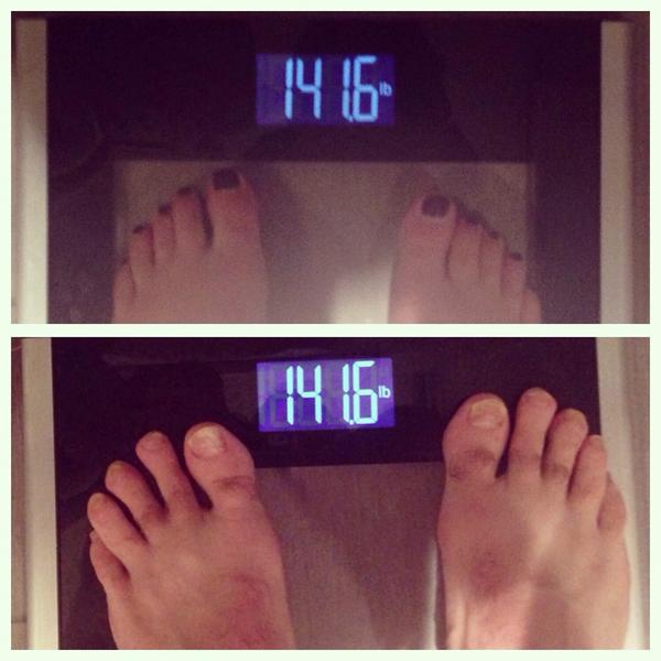 DebKay23's tweet image. Today is the day I officially tie my husband's "score." #IfMyScaleWasAVideoGame #pregnancyMilestone #35weeks