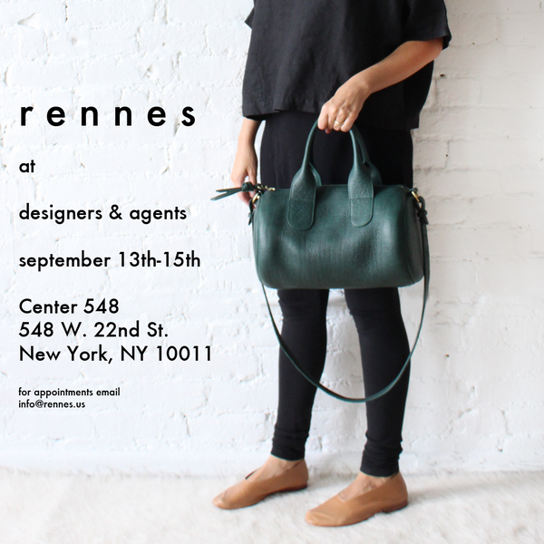 we'll be at designers and agents this weekend in nyc!  more info here: blog.rennes.us/2014/09/design…
