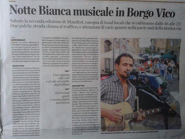 NikOfficial1's tweet photo. Sabato!!! Ci saremo anche noi! #manifest #musicistidicomo #niklive #irrealetour #como http://t.co/9moklxGwsE