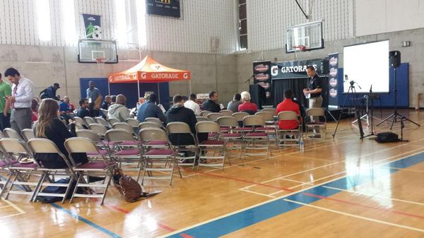 NBACanada's tweet photo. .@GatoradeCanada training center is ready to get your thirst on discussing #GatoradeBasketball http://t.co/fORvpu9AvM