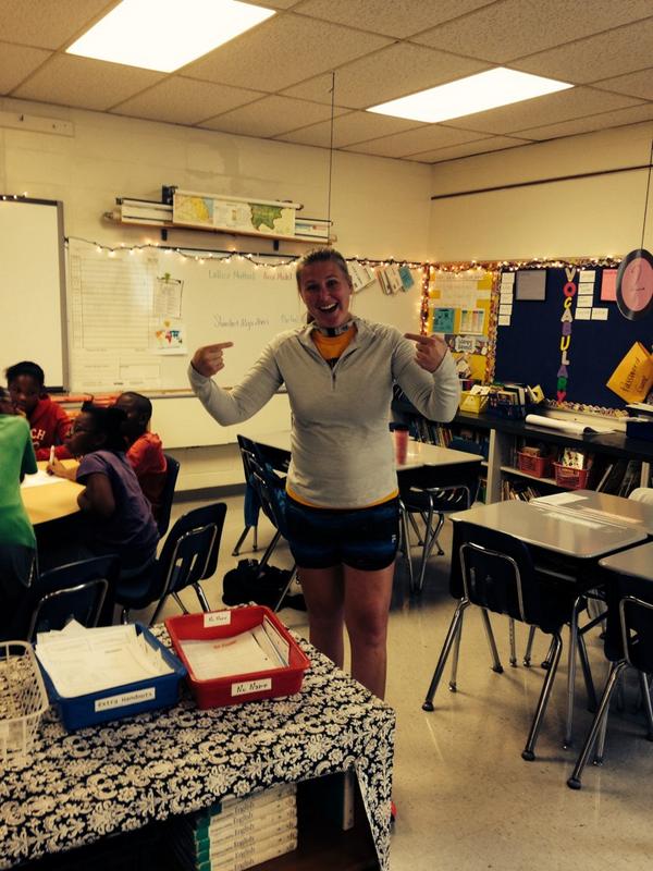 Mrs. Larson helping my math class #d161learns <a href="/JLarson115/">Jennifer Larson</a>